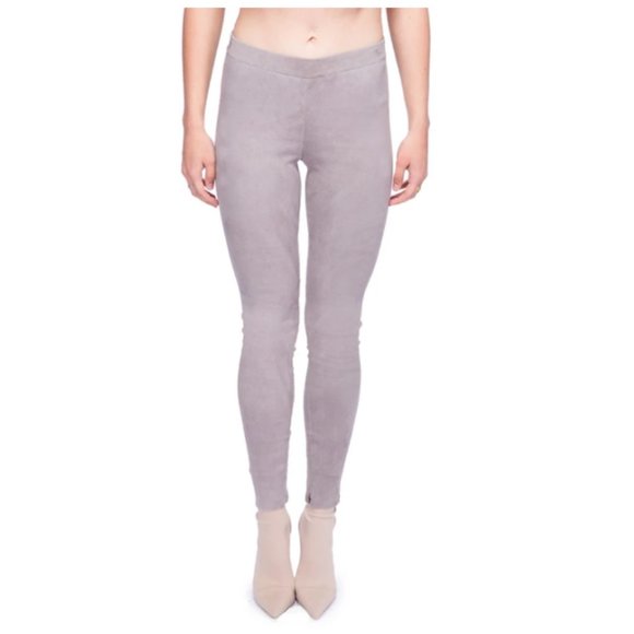 Linea Pelle Taupe Suede Leggings Small - Picture 3 of 9